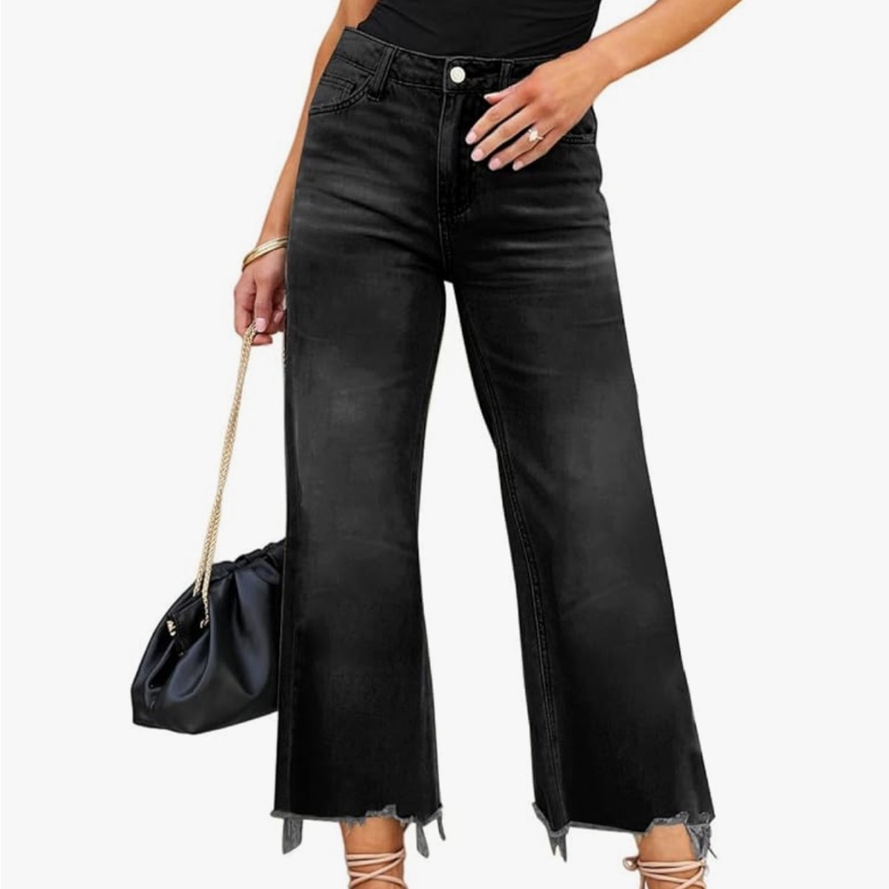 Tinsel Washed Black Flare Jeans cropped size 26